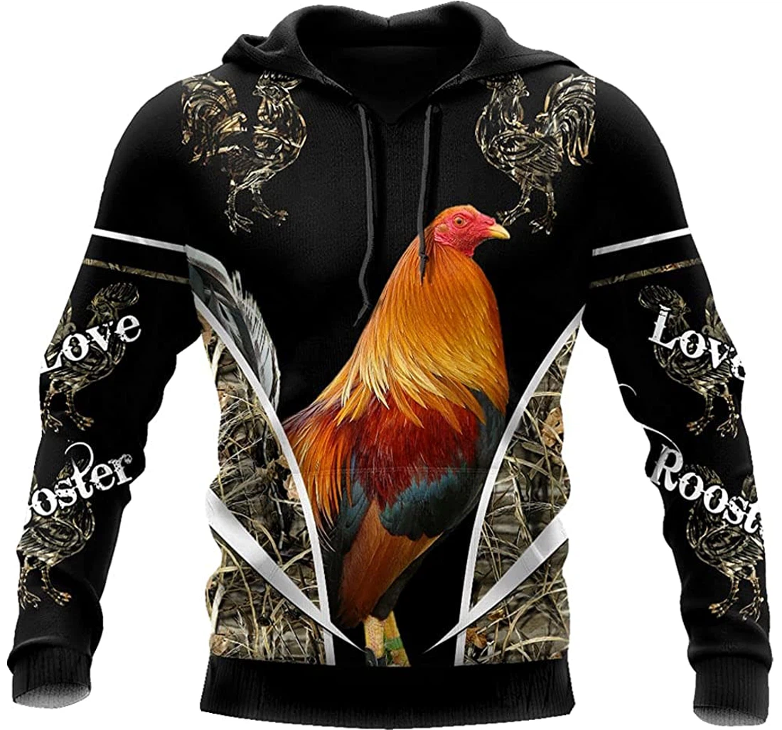 Mexico Chicken Rooster Camo Included - 3D Printed Pullover Hoodie