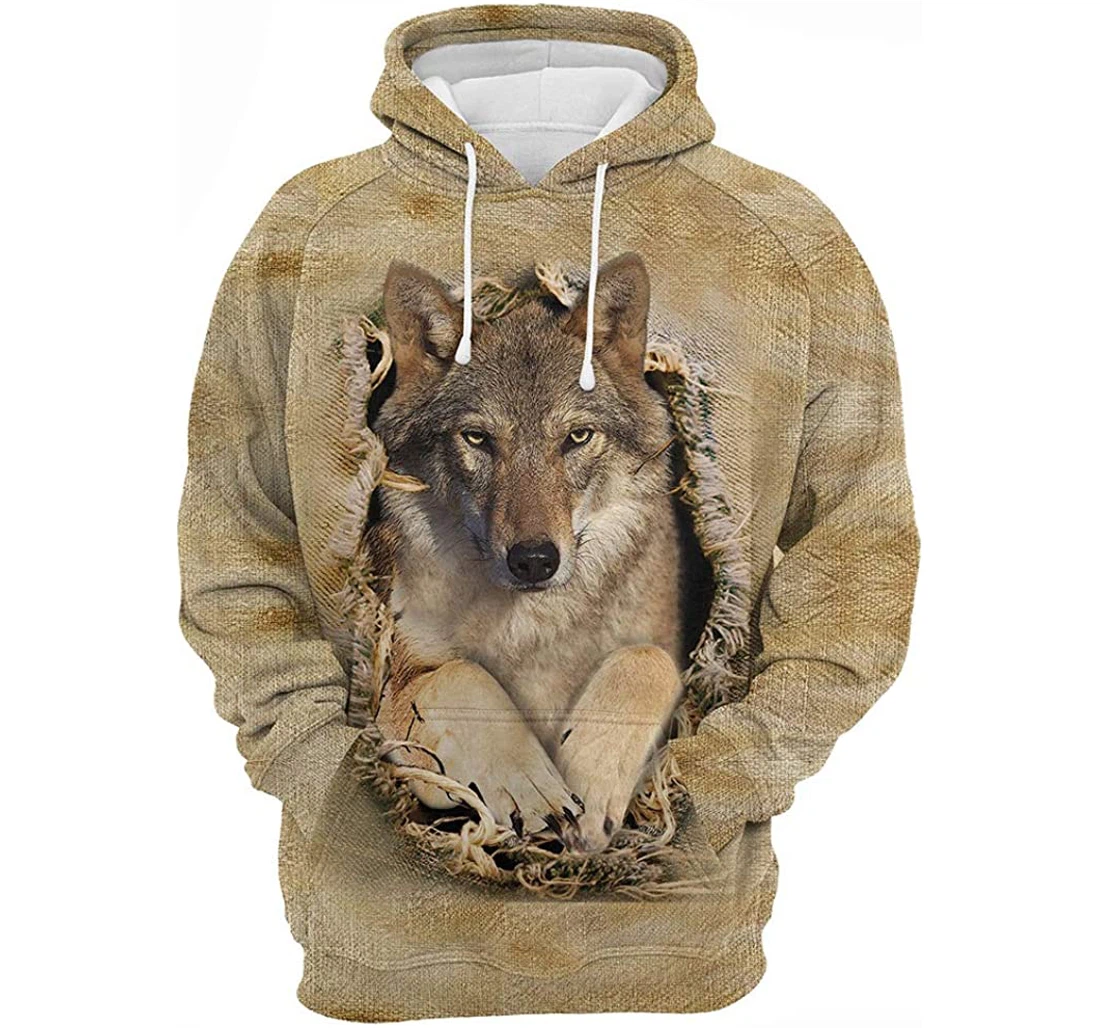 Wolf Of Hell Man And Woman - 3D Printed Pullover Hoodie