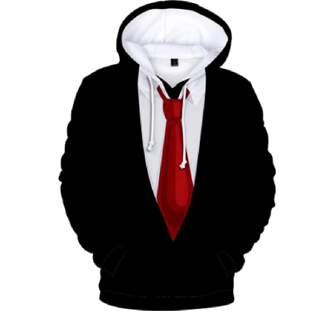 Suit Modeling Man And Woman - 3D Printed Pullover Hoodie