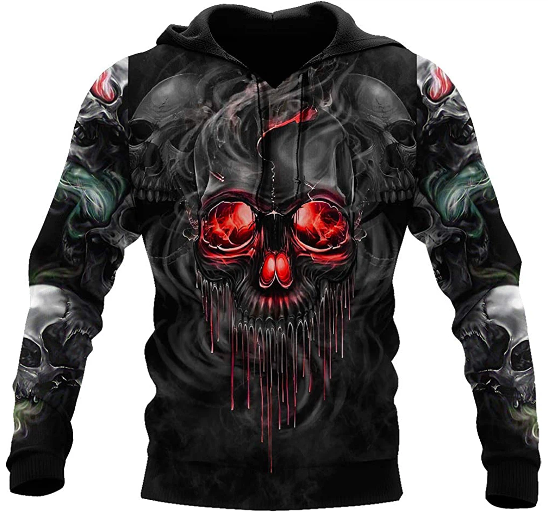 Skull With Soul Man And Woman - 3D Printed Pullover Hoodie
