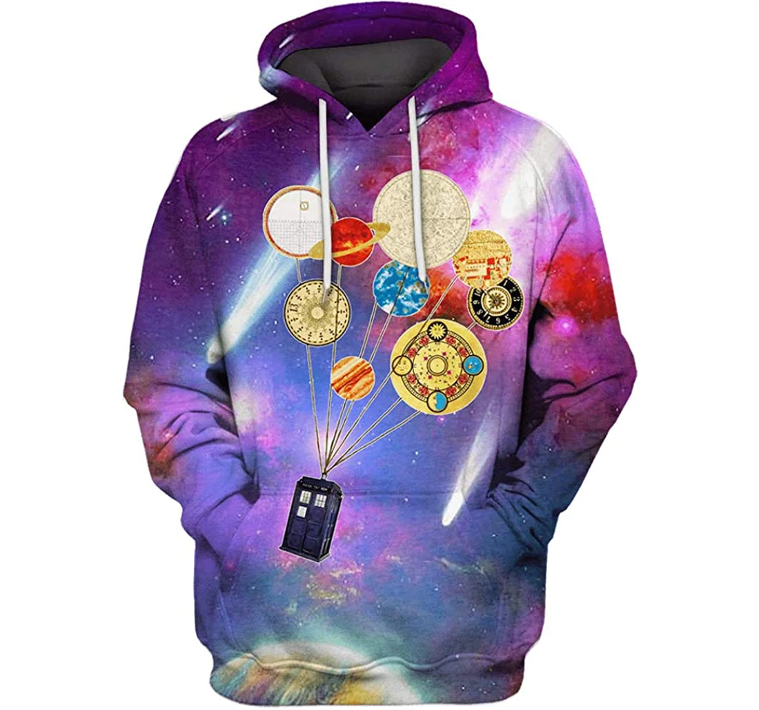 Tardis In The Space Man And Woman - 3D Printed Pullover Hoodie