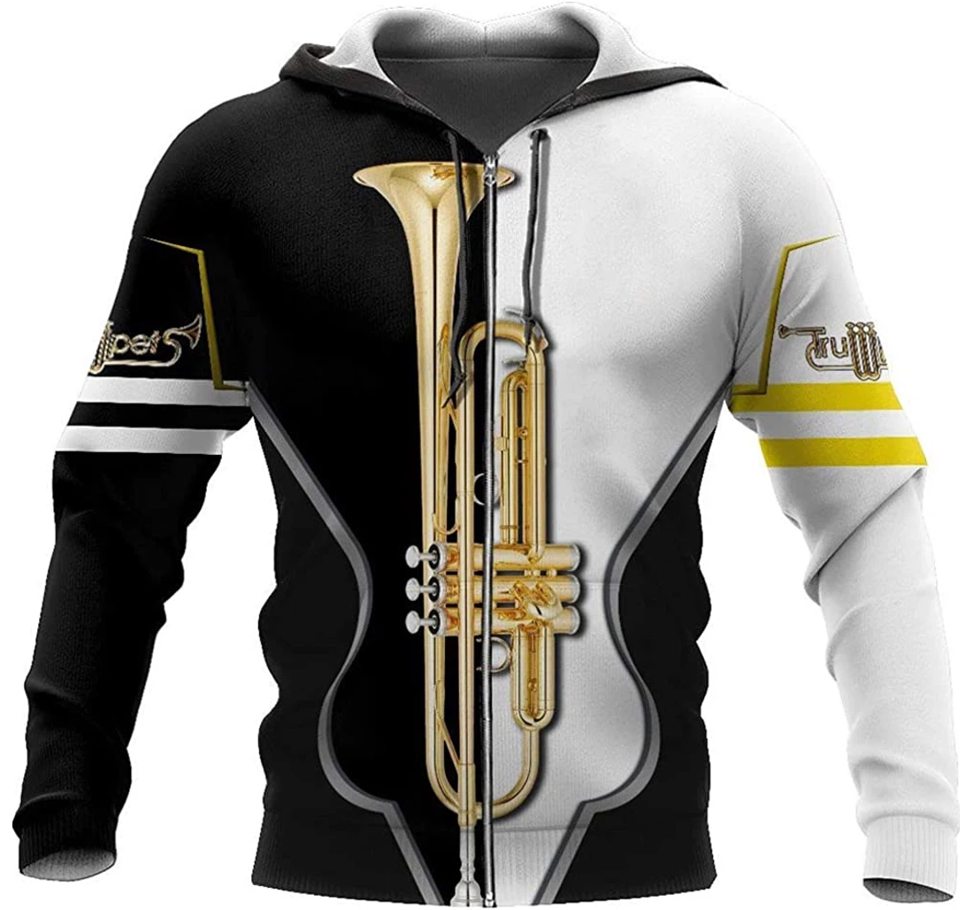 Trumpet Music Hoodiest-shirt - 3D Printed Pullover Hoodie