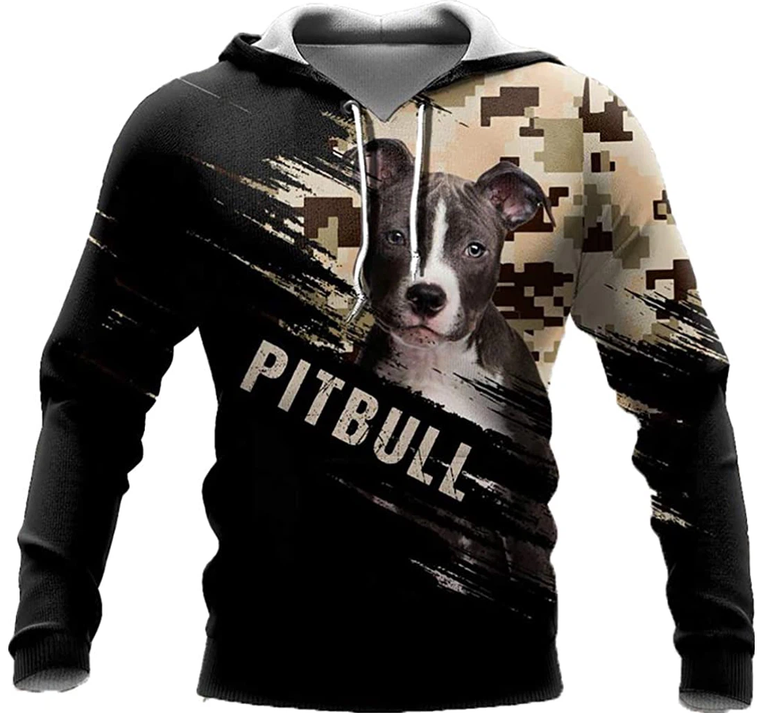 Pitbull Never Walk Alone Hawaiian Man And Woman - 3D Printed Pullover Hoodie