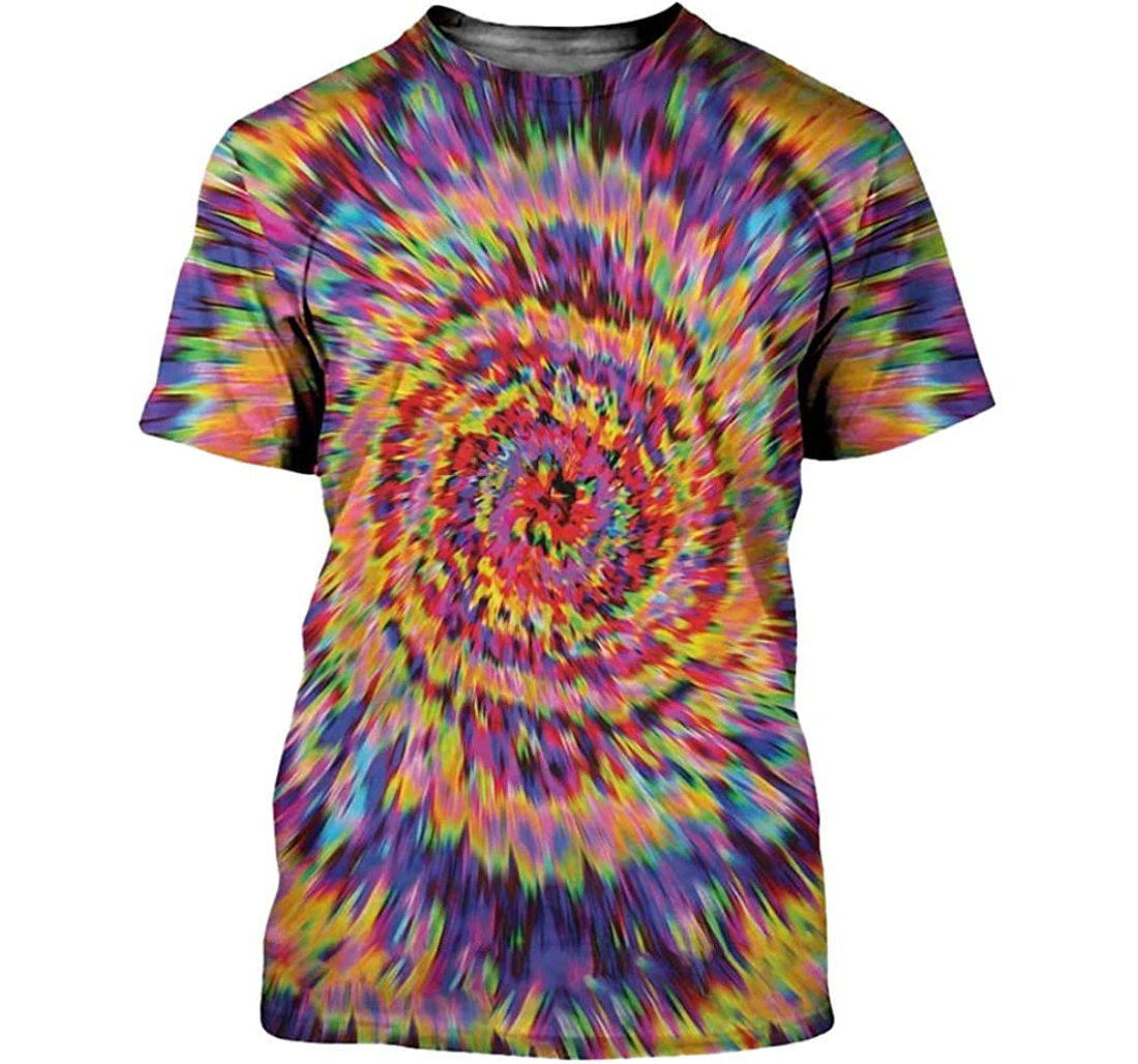 Trippy Color Hawaiian Man And Woman - 3D Printed T-shirt