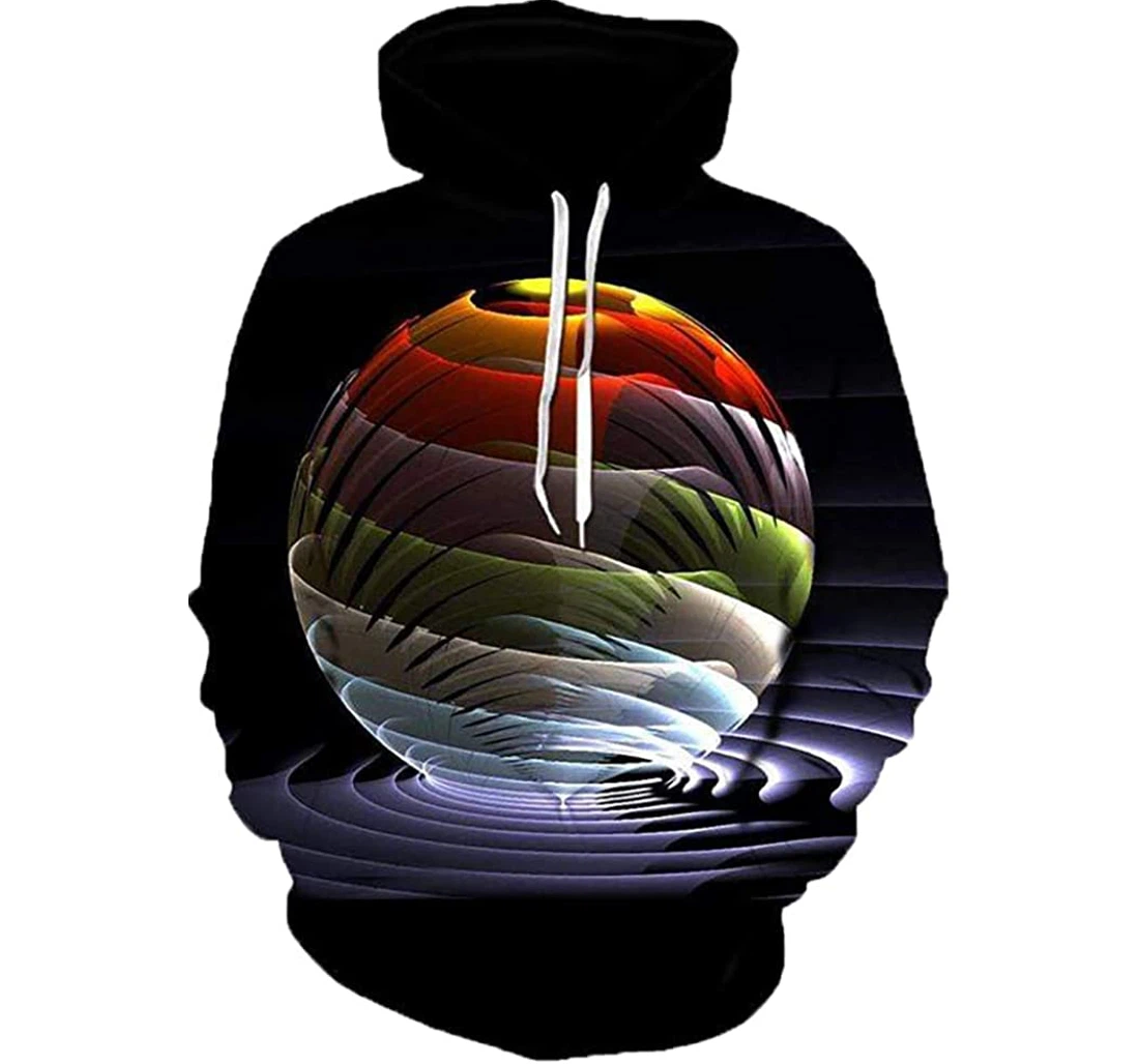 Colorful Sphere Man And Woman - 3D Printed Pullover Hoodie