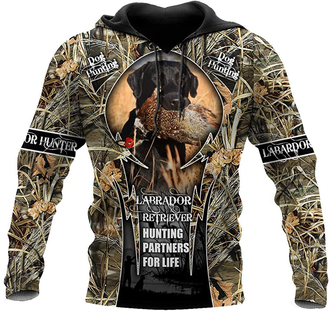 Hunting Labrador - 3D Printed Pullover Hoodie