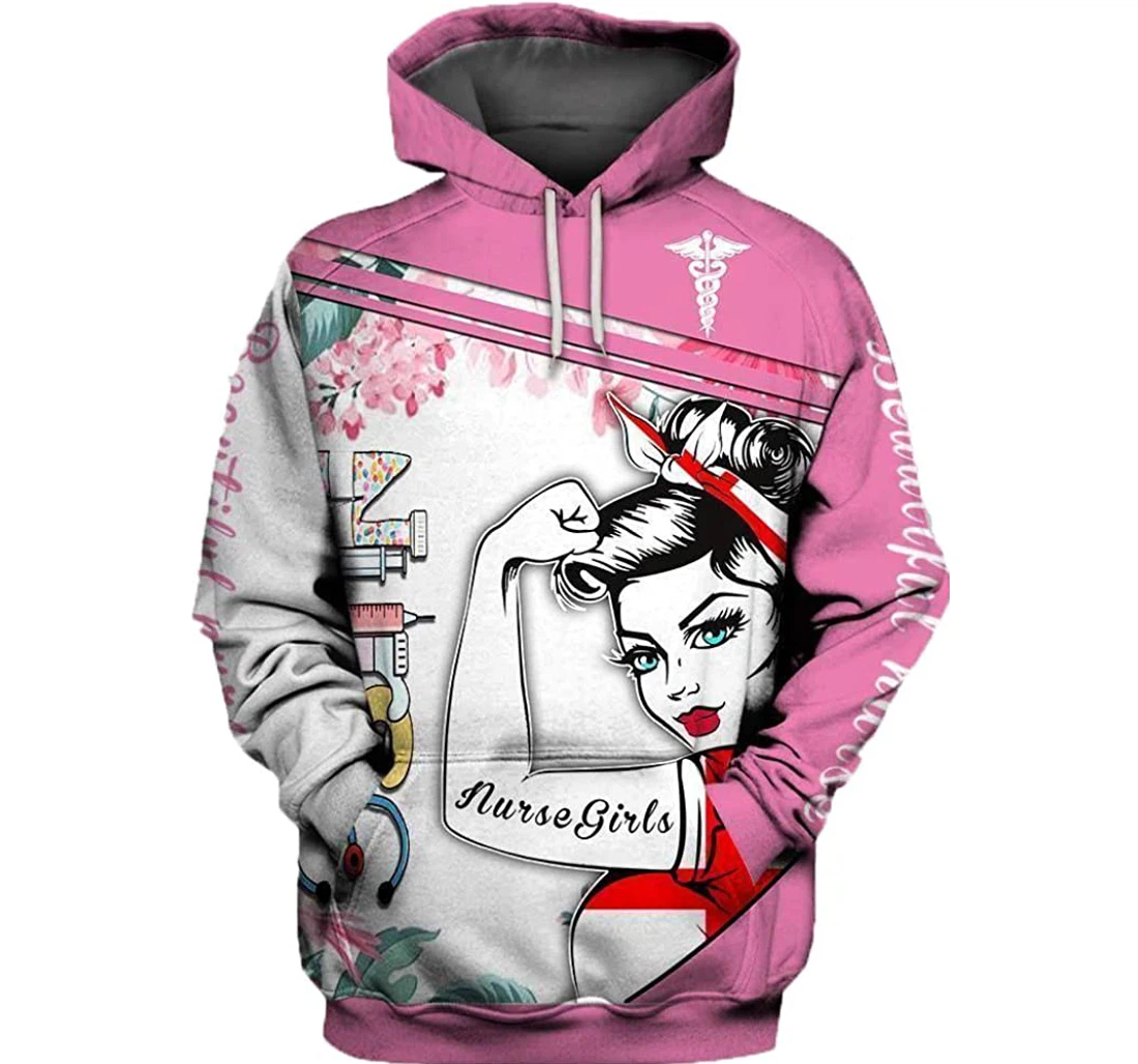 Nurse Pink - 3D Printed Pullover Hoodie