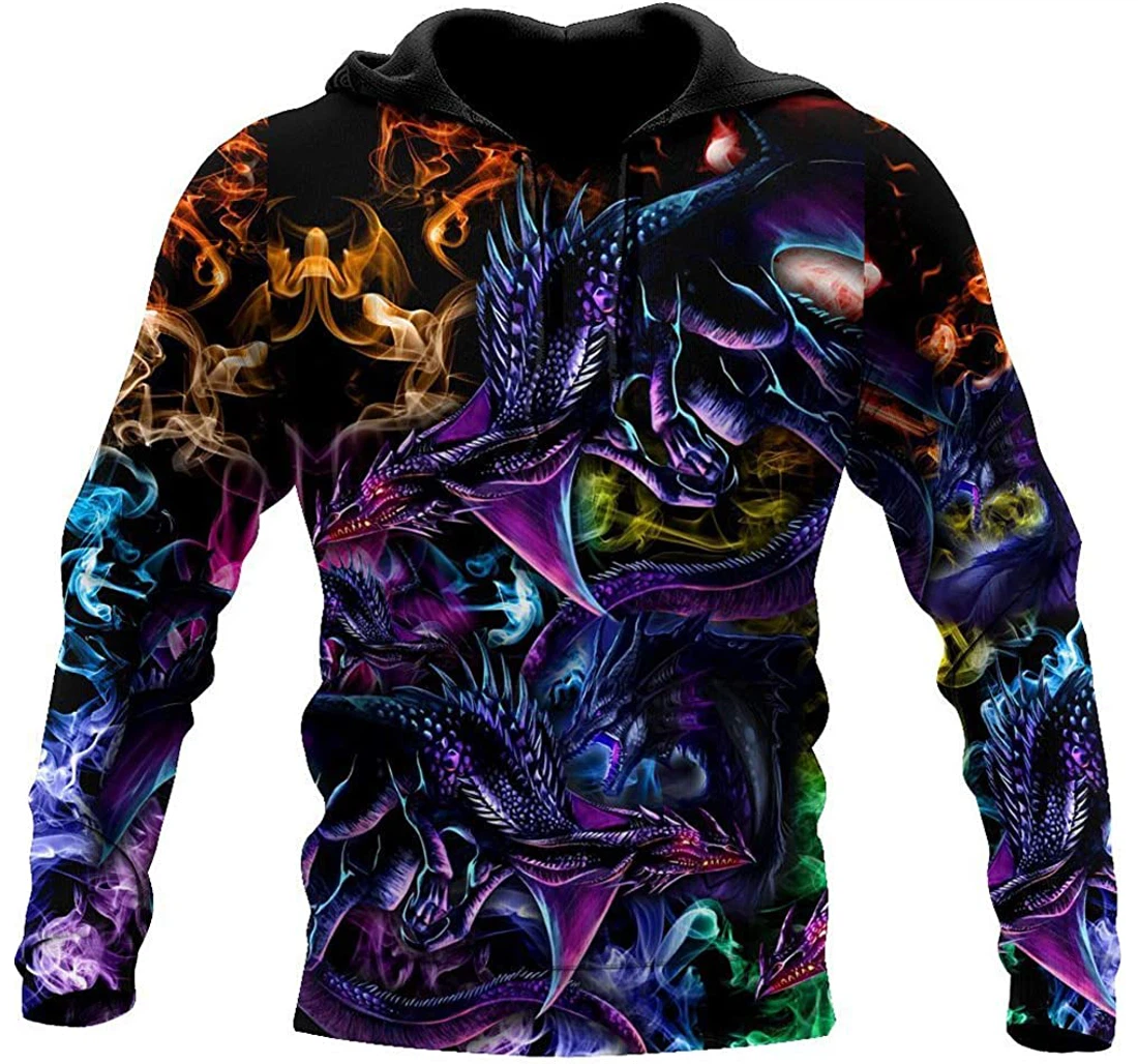 Dragon Colorful - 3D Printed Pullover Hoodie