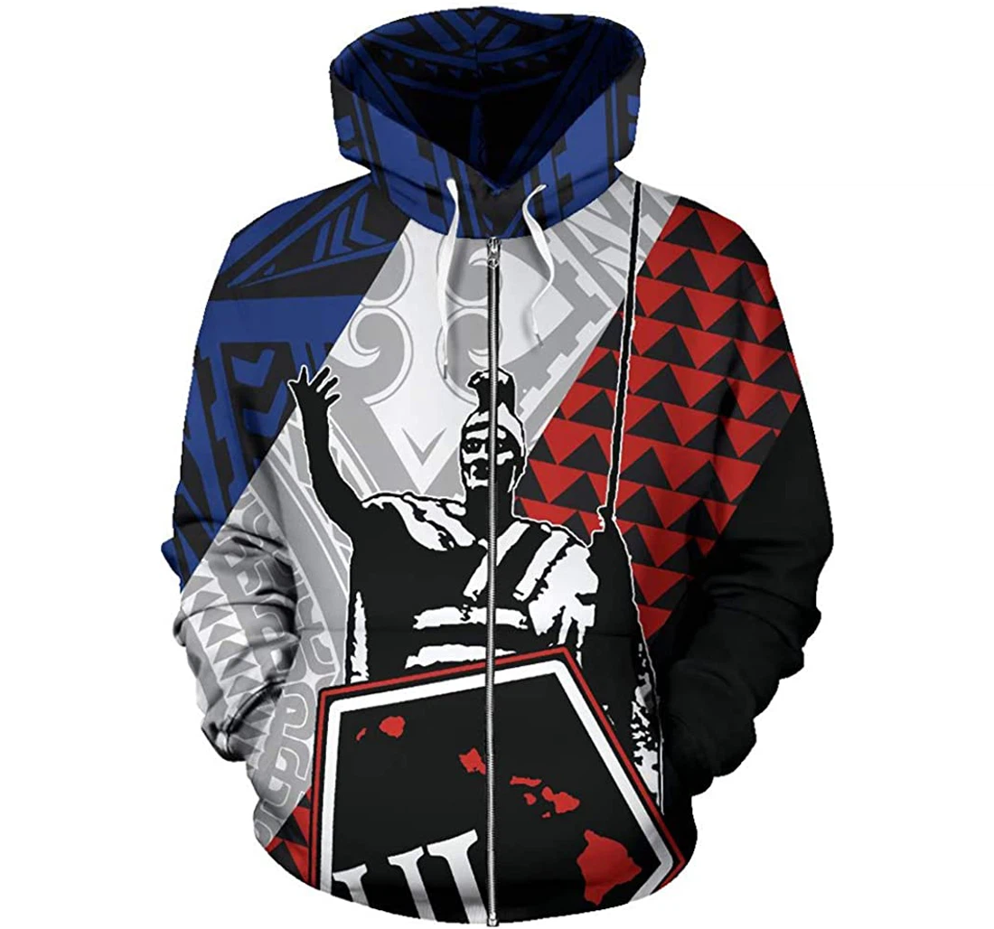 Hawaii Kanaka King Polynesian - 3D Printed Pullover Hoodie