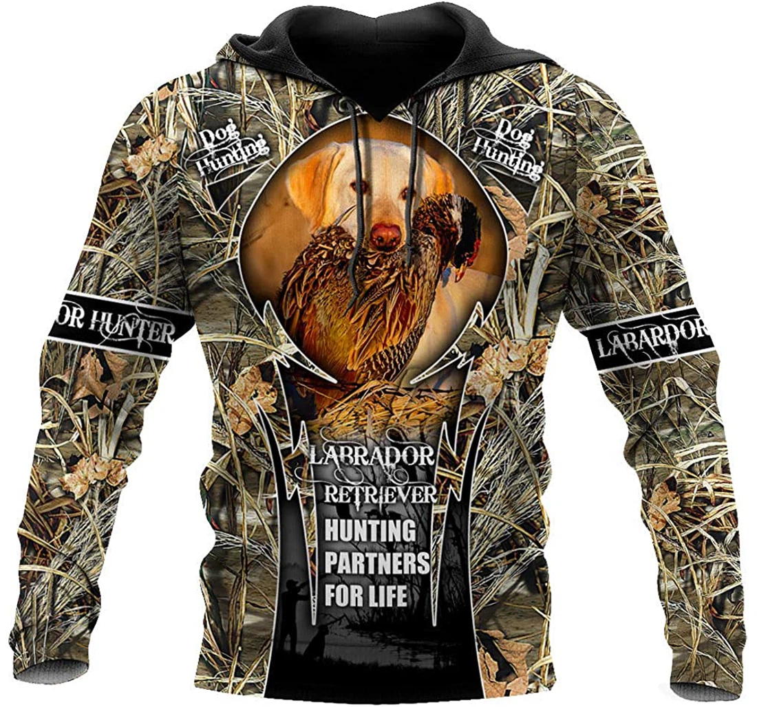 Hunting Labrador - 3D Printed Pullover Hoodie
