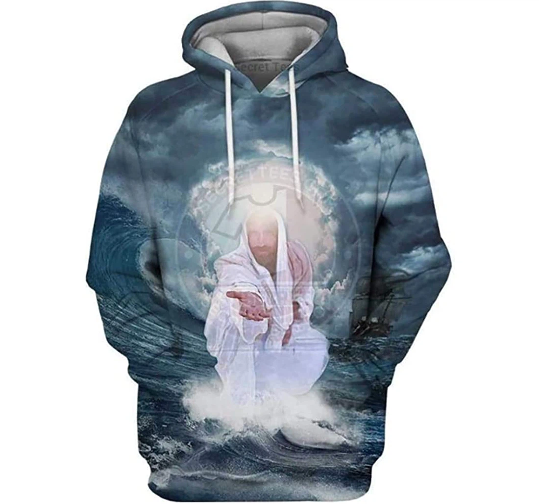God Father Take My Hand Man And Woman - 3D Printed Pullover Hoodie