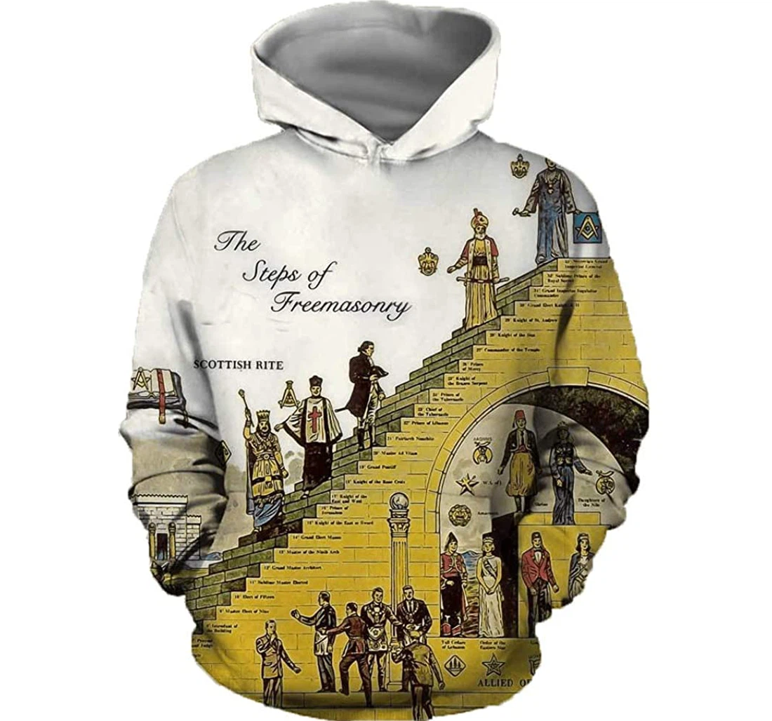 Hierarchy Of Masons - 3D Printed Pullover Hoodie
