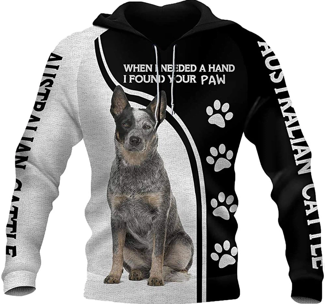 Awesome Australian Cattle Dog Man And Woman - 3D Printed Pullover Hoodie