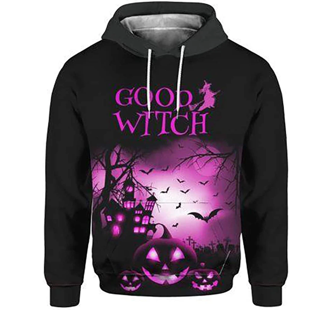 Halloween Good Witch Purple Man And Woman - 3D Printed Pullover Hoodie