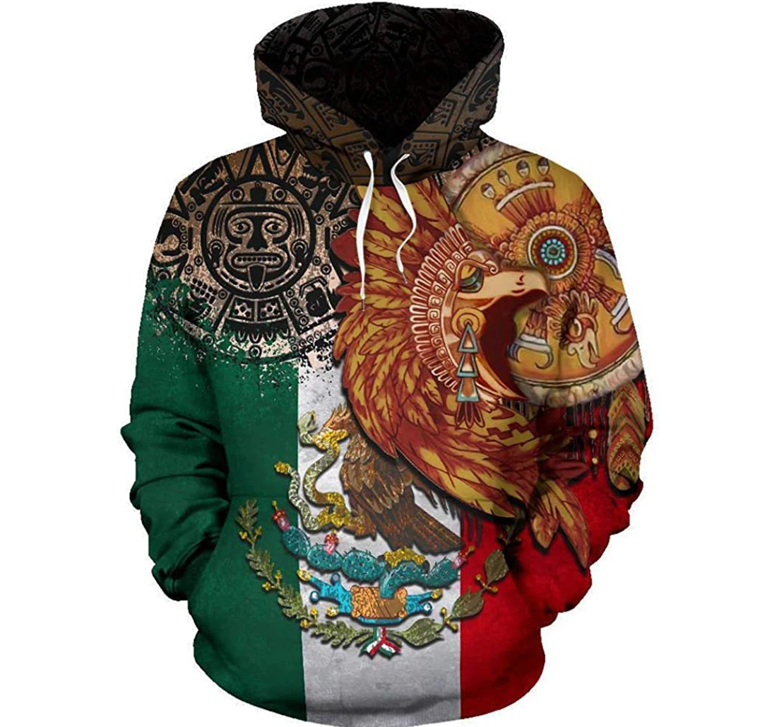 Aztec Warrior Mexican - 3D Printed Pullover Hoodie