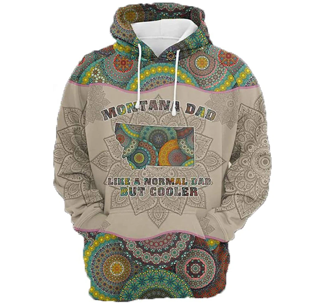 Awesome Montana Mandala - 3D Printed Pullover Hoodie