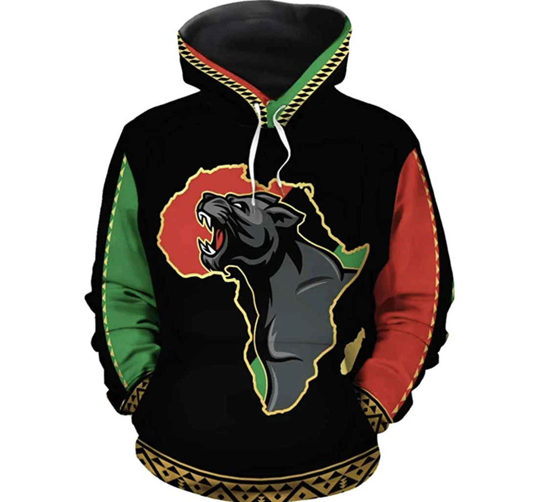 African - Panther Africa - 3D Printed Pullover Hoodie