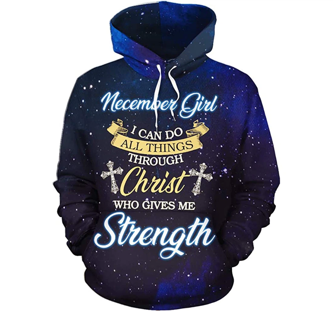 November Girl I Can Do All Things Man And Woman - 3D Printed Pullover Hoodie