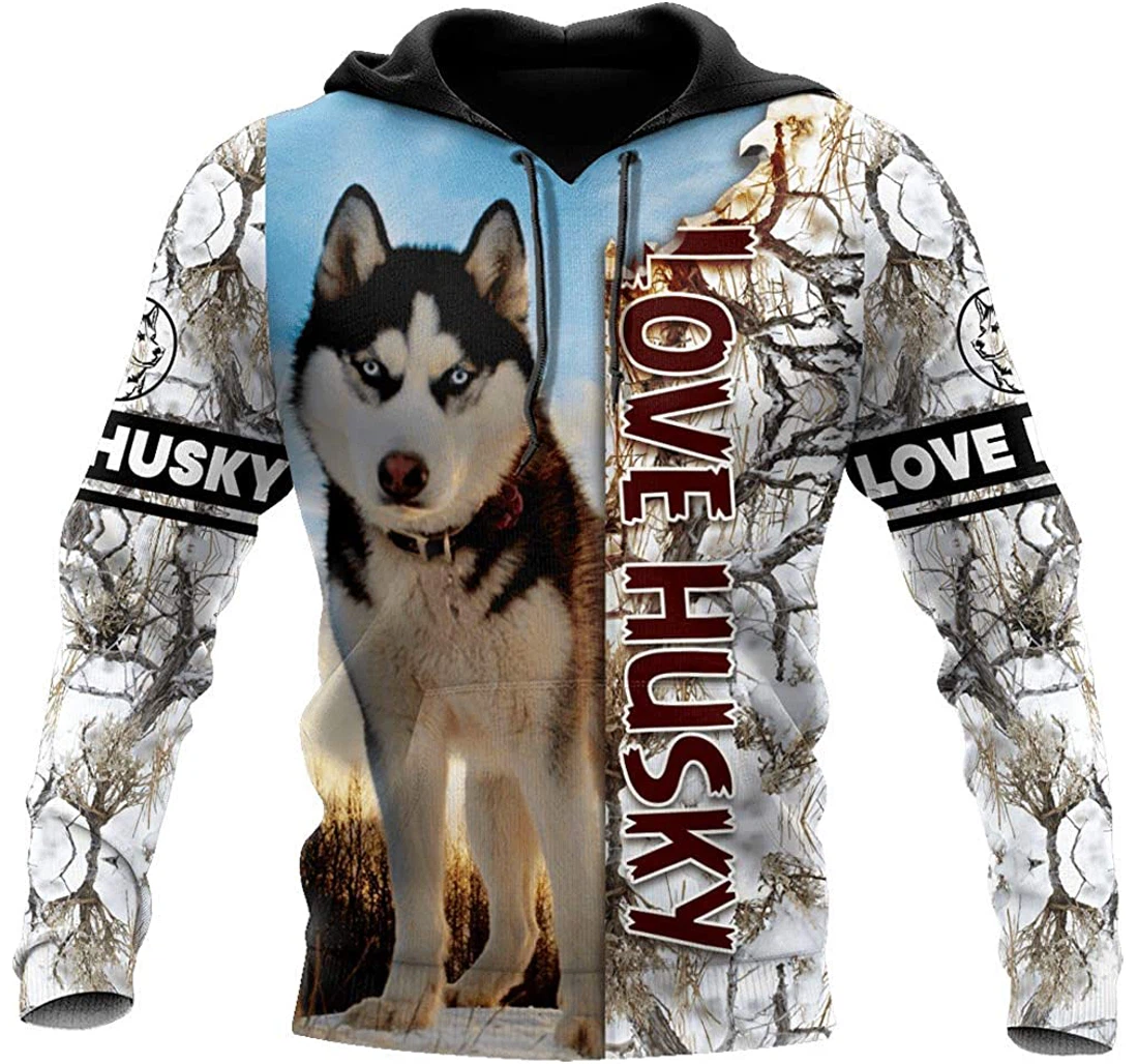 Husky - 3D Printed Pullover Hoodie