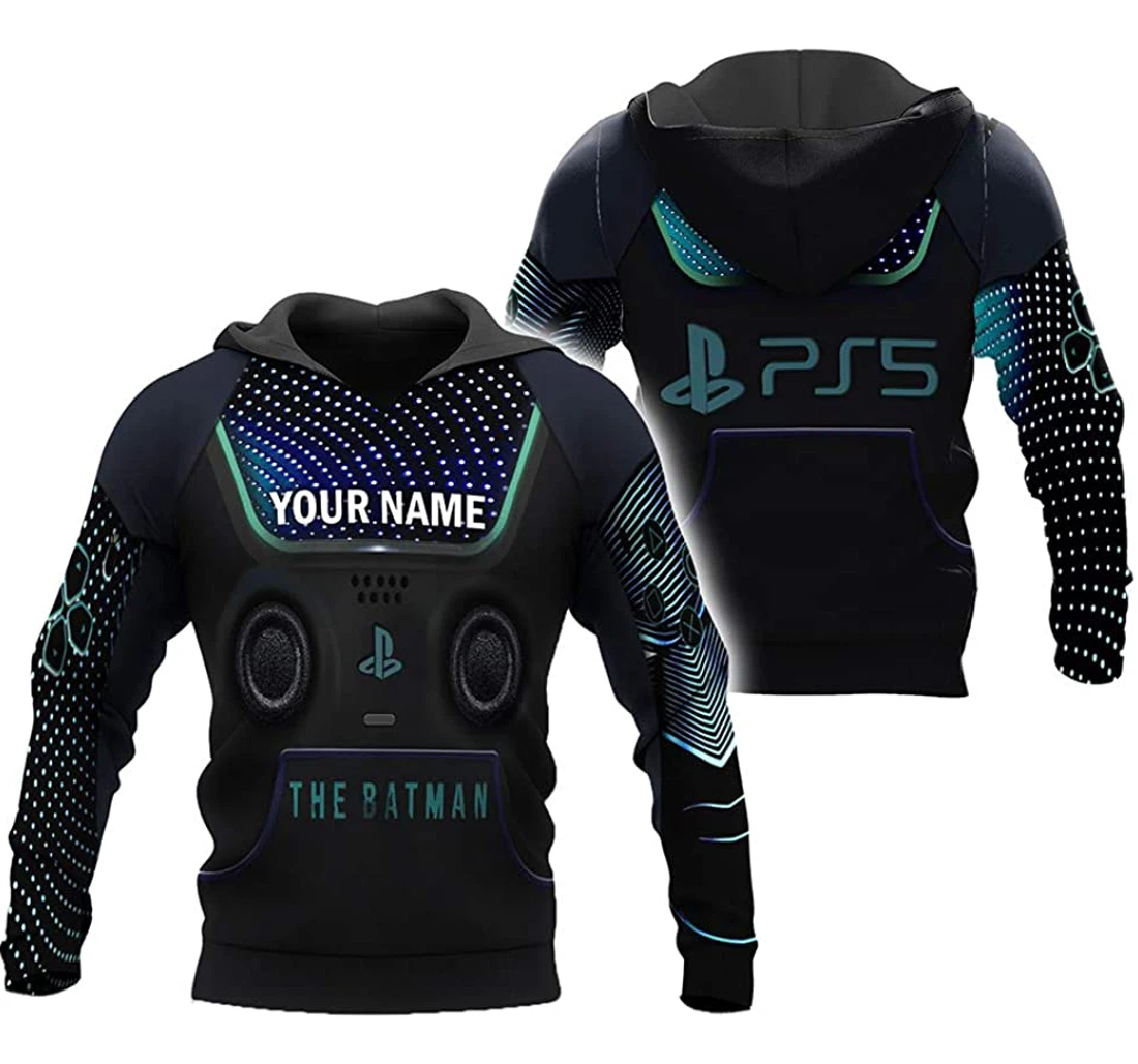 Customized Name Ps5 Bat Custom Playstation Man And Woman - 3D Printed Pullover Hoodie