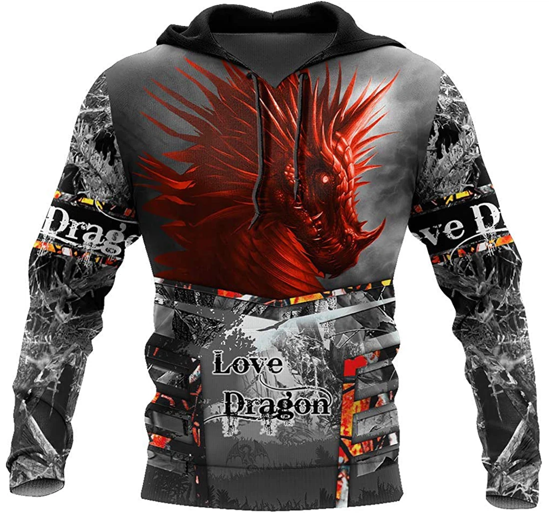 Dragon - 3D Printed Pullover Hoodie