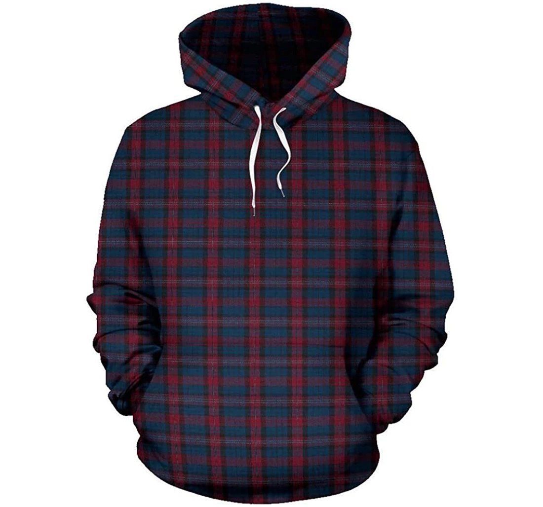 Evans Of Wales Tartan - 3D Printed Pullover Hoodie