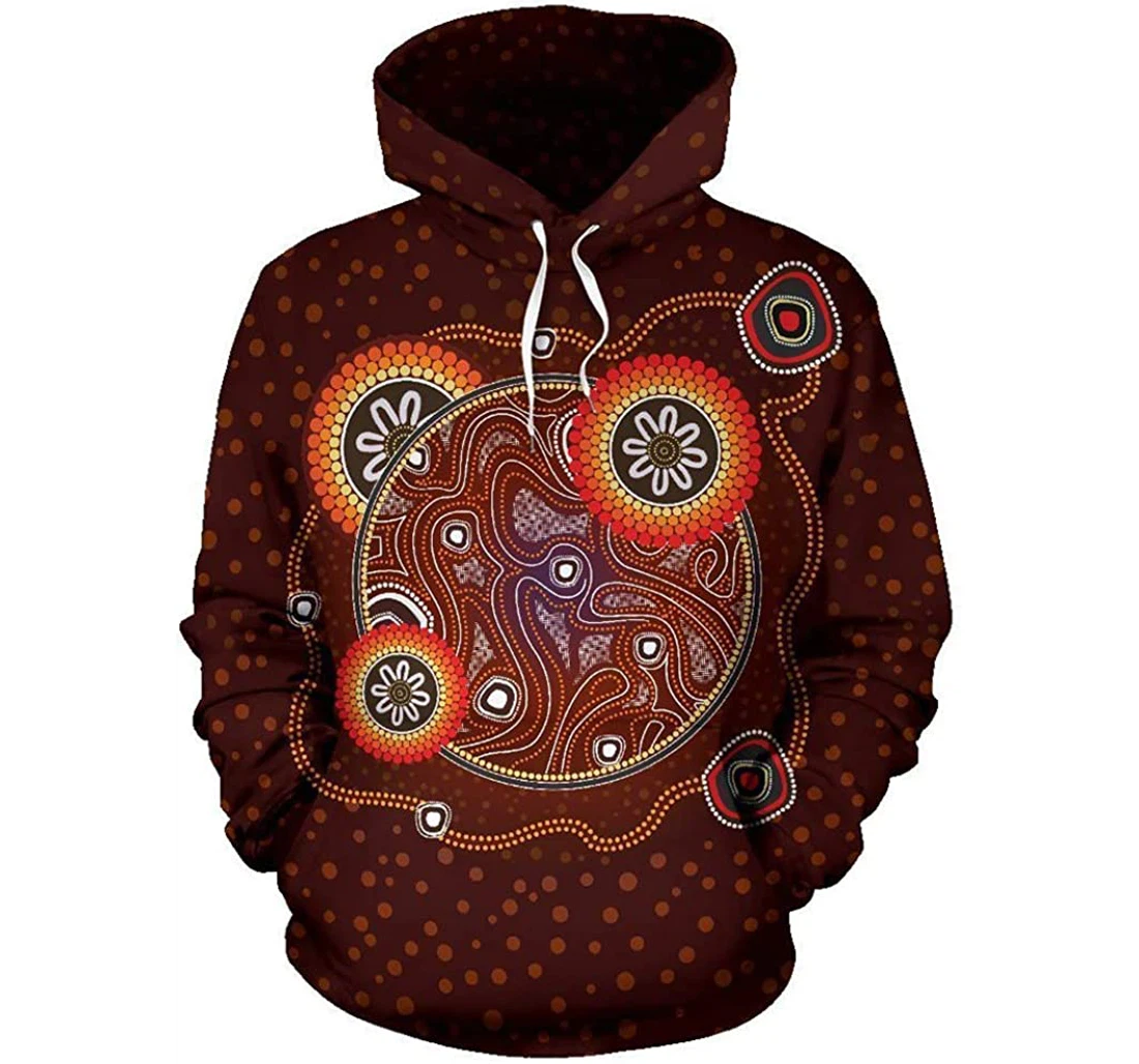 Flower Aboriginal - 3D Printed Pullover Hoodie