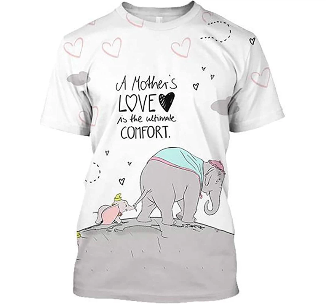 Love Mother Elephant - 3D Printed T-shirt