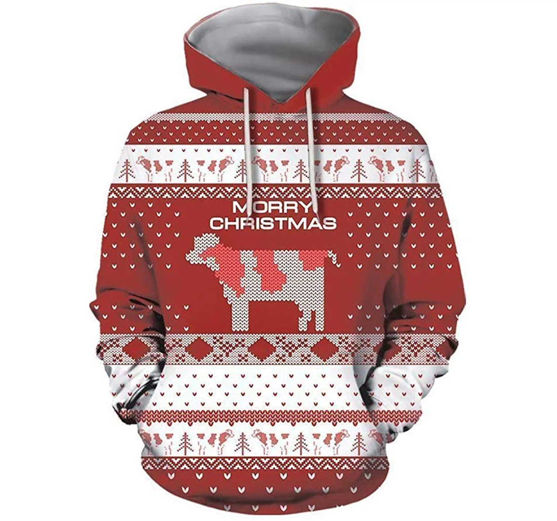 Morry Christmas - 3D Printed Pullover Hoodie