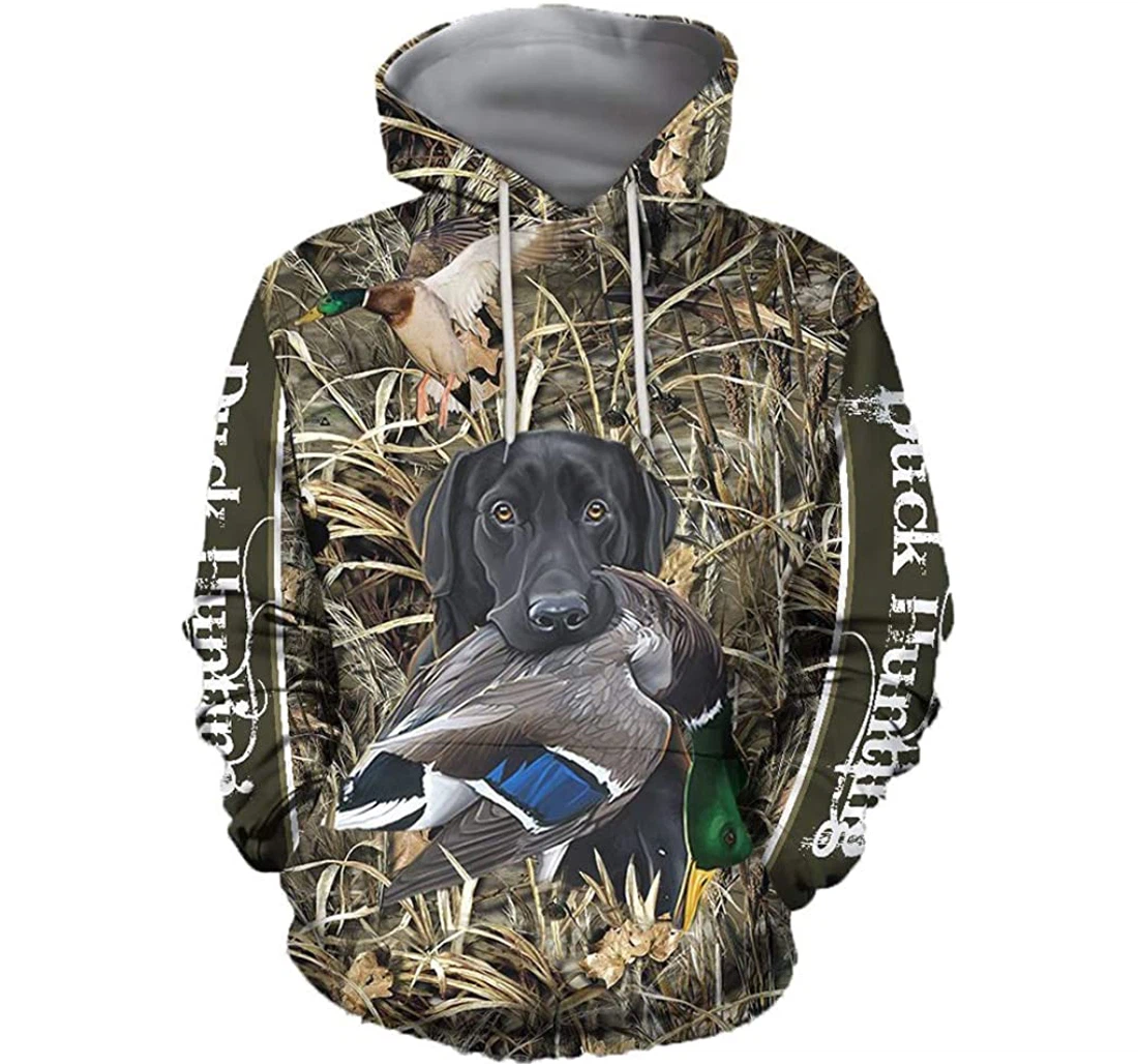 Dog Hunting Duck - 3D Printed Pullover Hoodie