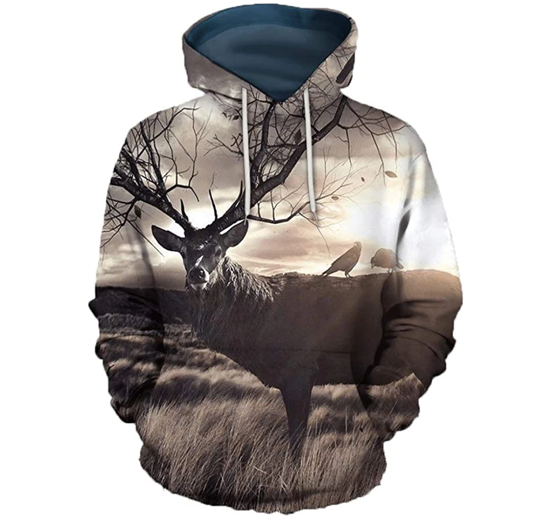 Wild Of The Deer - 3D Printed Pullover Hoodie