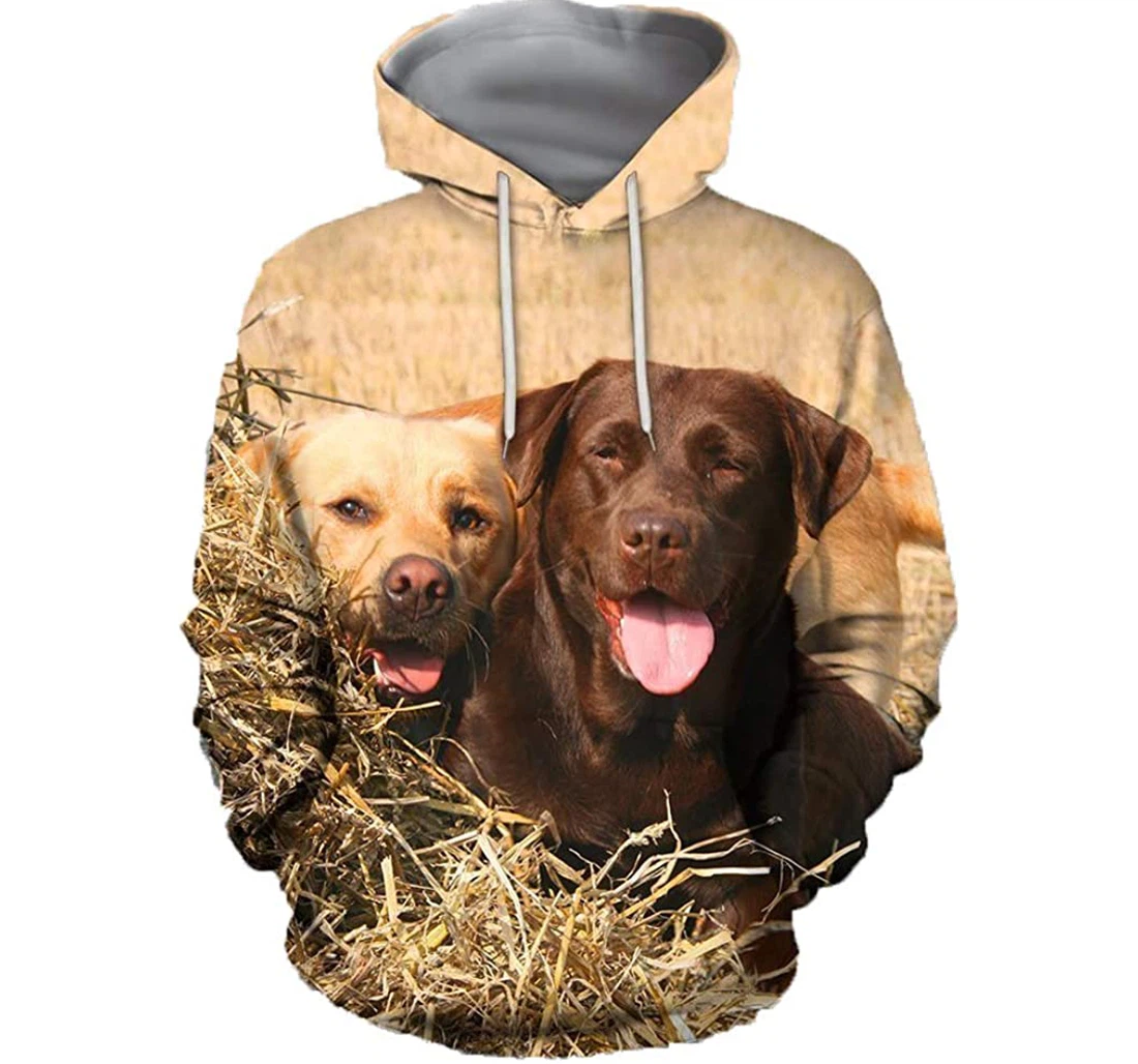 Dog Labrador - 3D Printed Pullover Hoodie