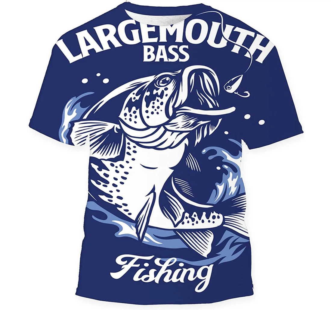 Largemouth Bass Fishing Gift Birthday Holiday - 3D Printed T-shirt