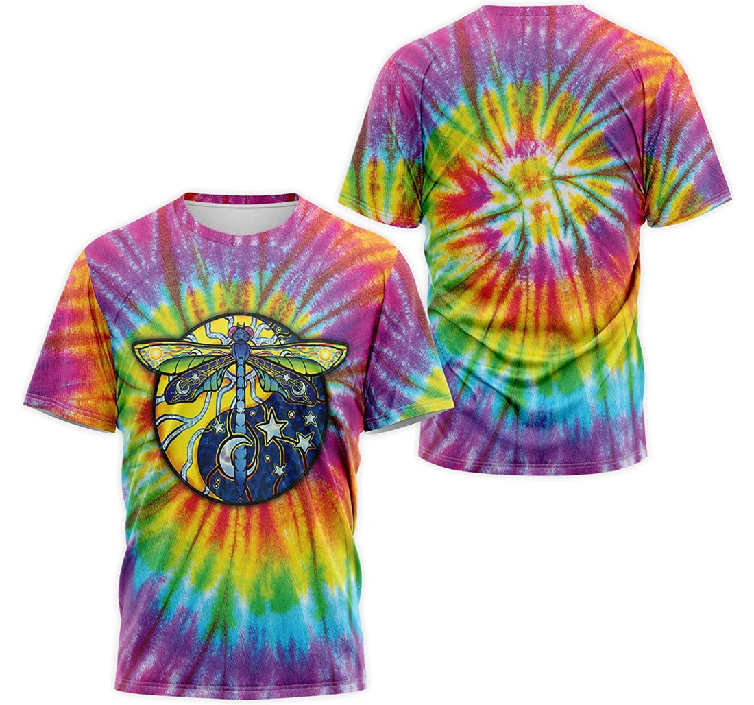 T-Shirt, Hoodie - Tie Dye Hippie Dragonfly 3D Printed