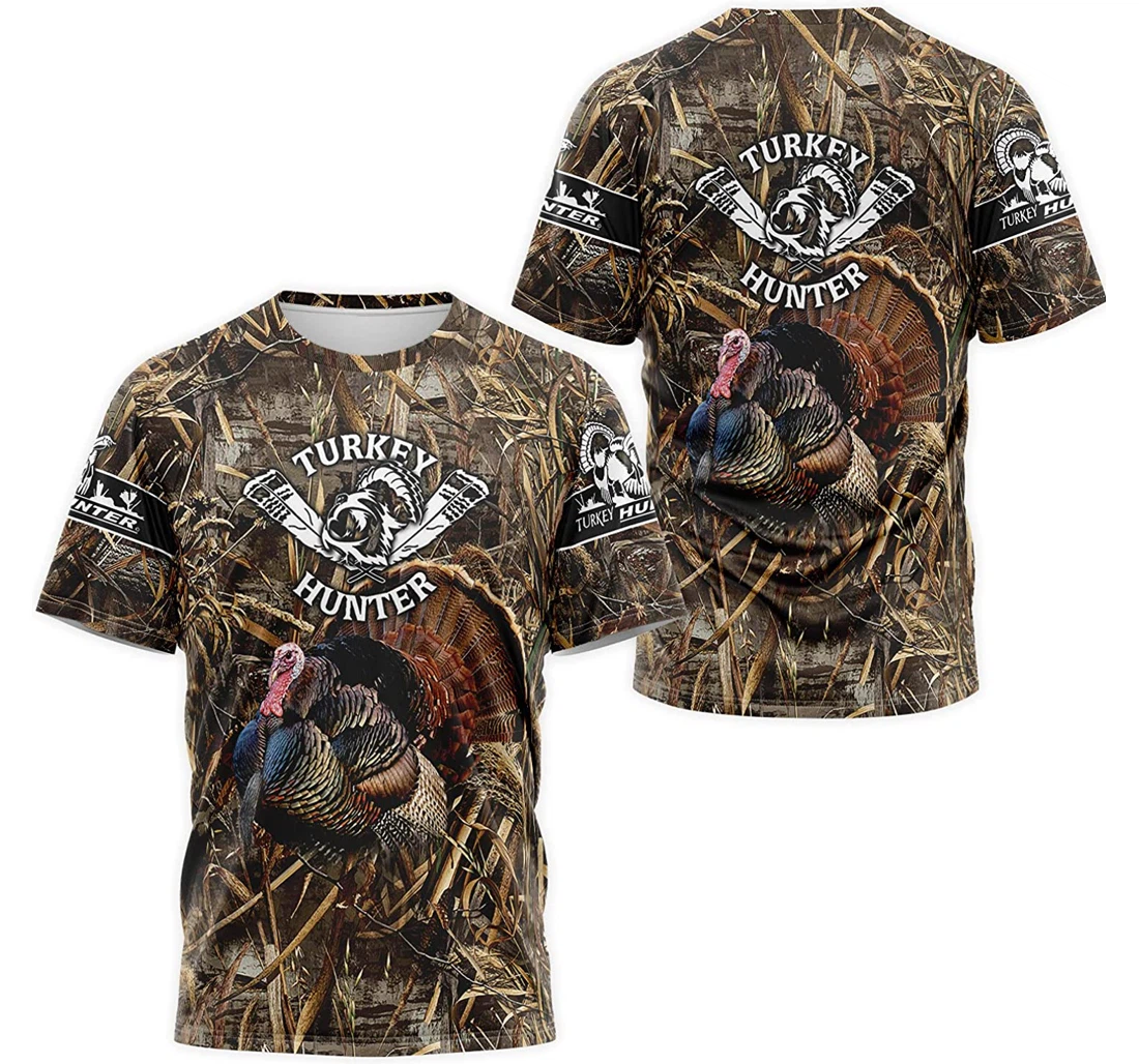 T-Shirt, Hoodie - Turkey Hunter Tree Camo 3D Printed