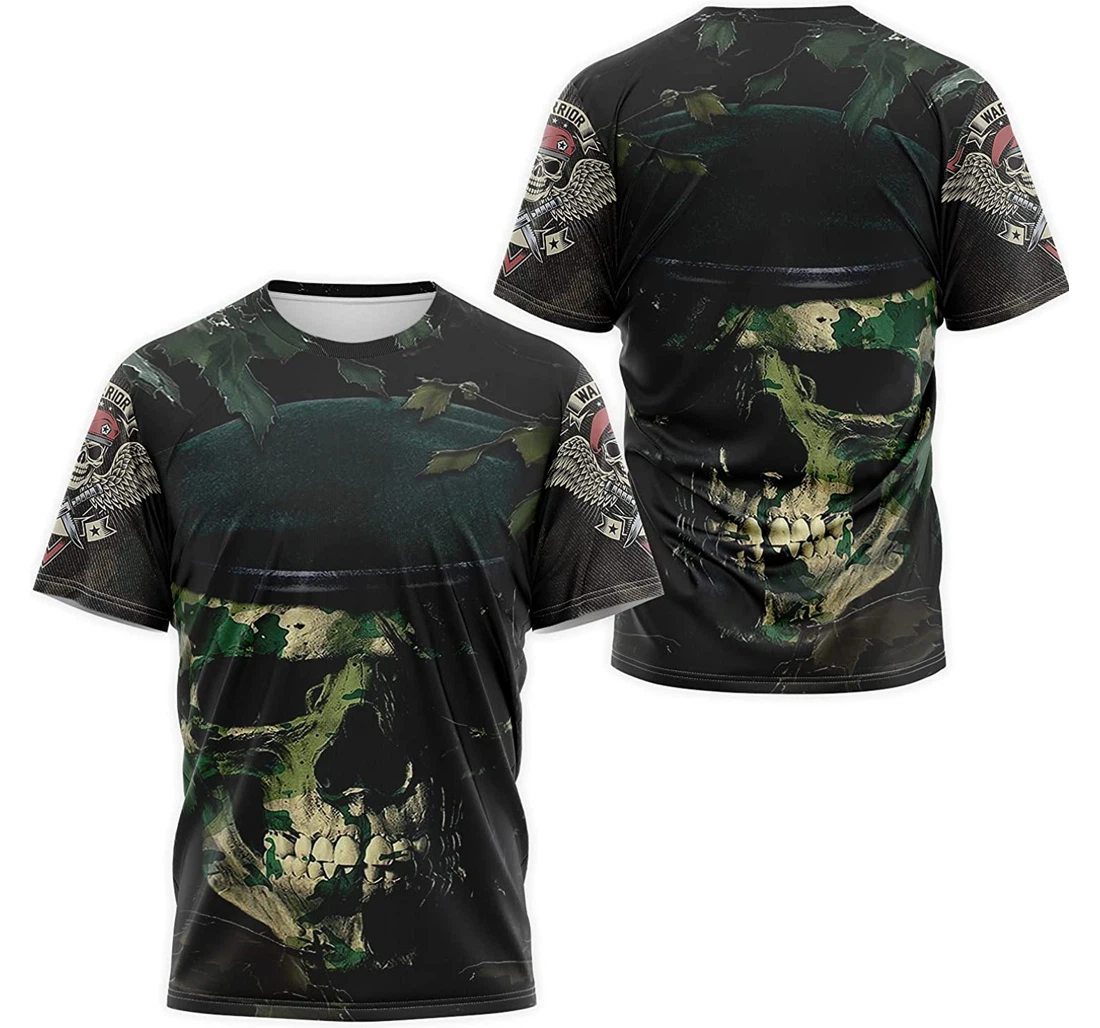 T-Shirt, Hoodie - Skull Warrior Tree Camo 3D Printed