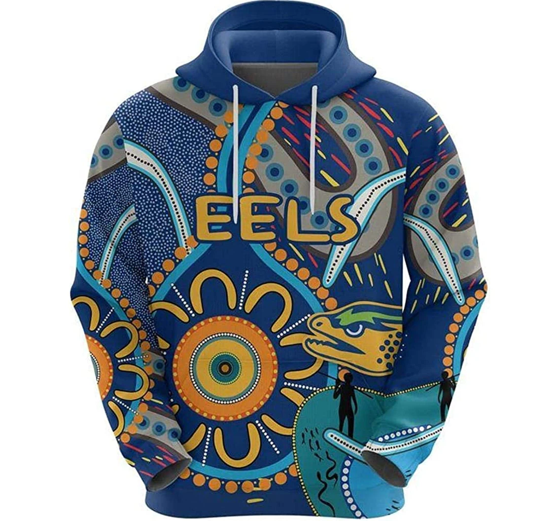 Personalized Eels Blue Yellow Pattern Style Lightweight Premium Sportwear Hoodie, T Zip Up Hoodie, Sweatshirt Adultkid Xs-5xl Td Hawaiian Shirt, Button Up Aloha Shirt For Men, Women