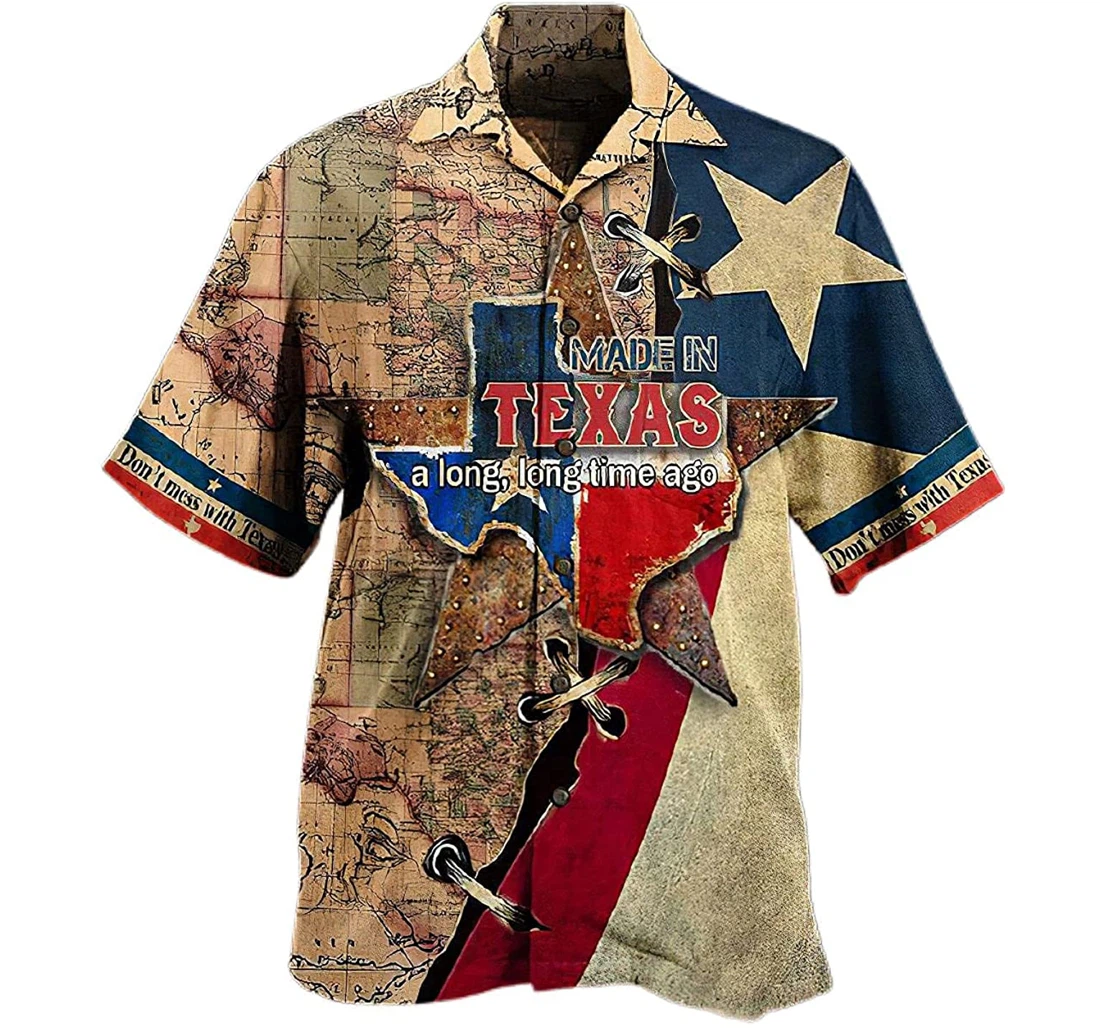 Personalized Don T Mess With Texas Pocket Hawaiian Shirt, Button Up Aloha Shirt For Men, Women