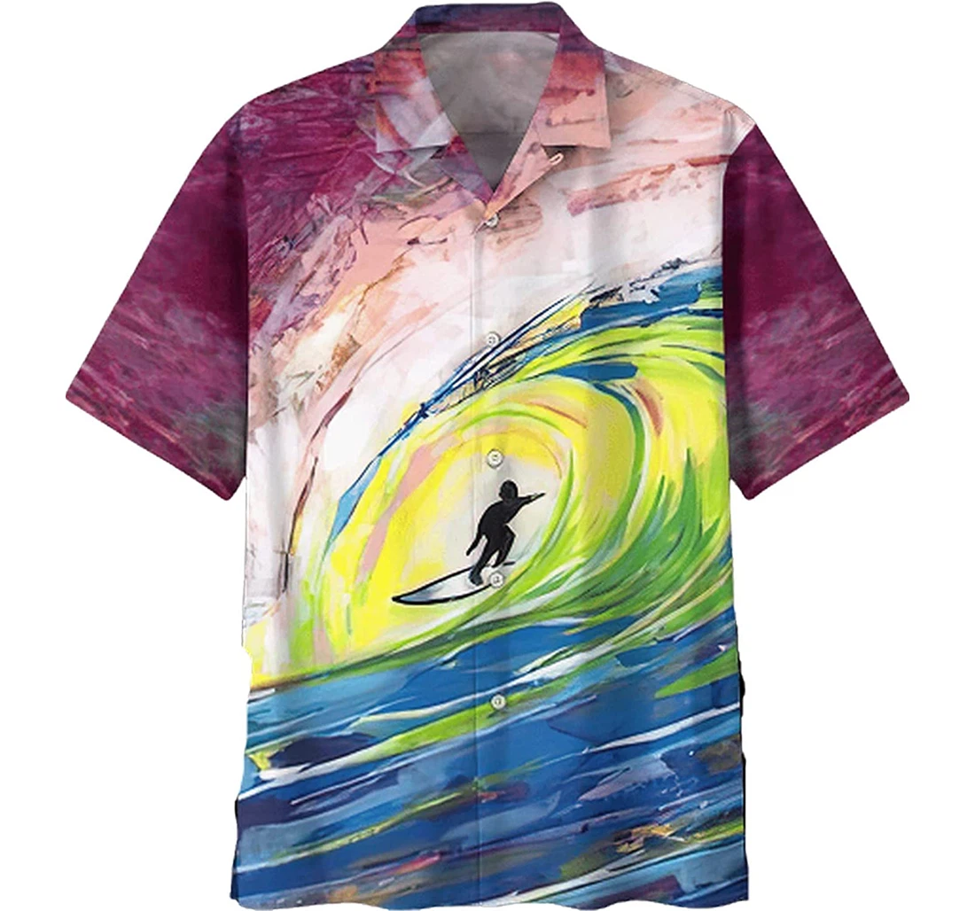 Personalized Surfing Soft Beach Full Prints Hawaiian Shirt, Button Up Aloha Shirt For Men, Women