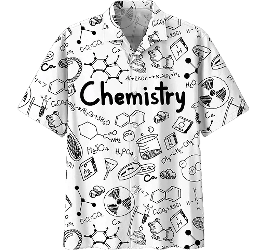 Personalized Science Soft Beach Full Prints Hawaiian Shirt, Button Up Aloha Shirt For Men, Women