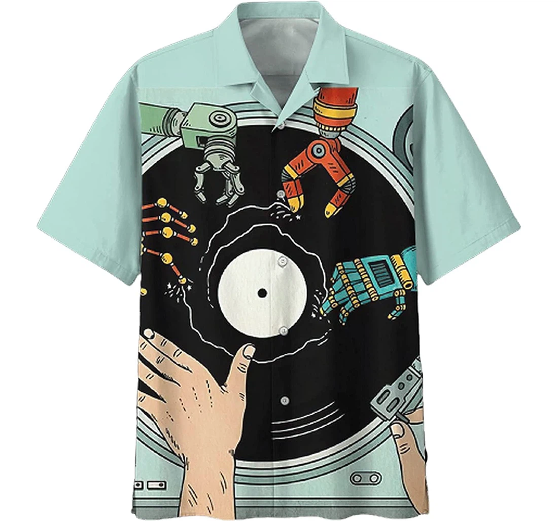 Personalized Dj Soft Beach Full Prints Hawaiian Shirt, Button Up Aloha Shirt For Men, Women