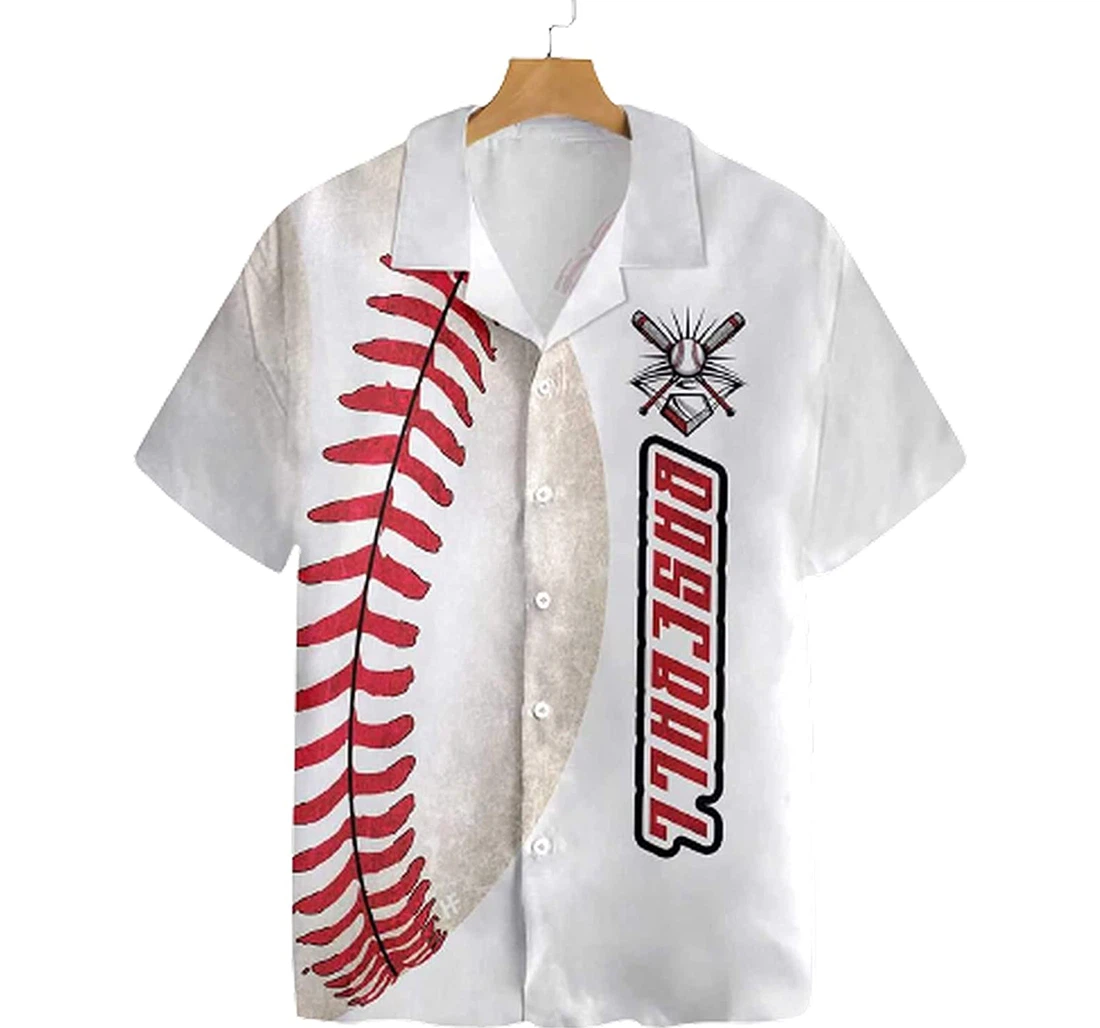 Personalized Baseball Soft Hawaiian Shirt, Button Up Aloha Shirt For Men, Women