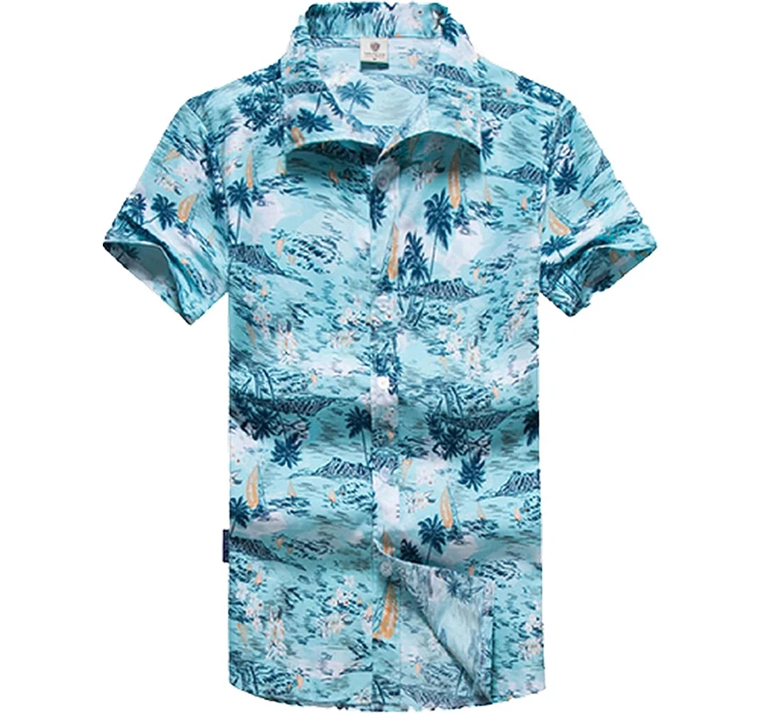 Personalized Printing Loose Soft Beach Full Prints Hawaiian Shirt, Button Up Aloha Shirt For Men, Women