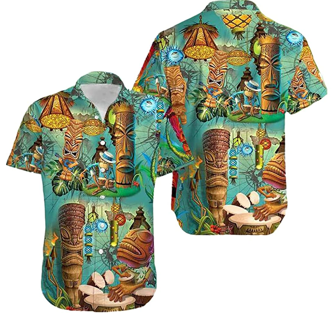 Personalized The Tiki Bar Is Open Hawaiian Shirt, Button Up Aloha Shirt For Men, Women
