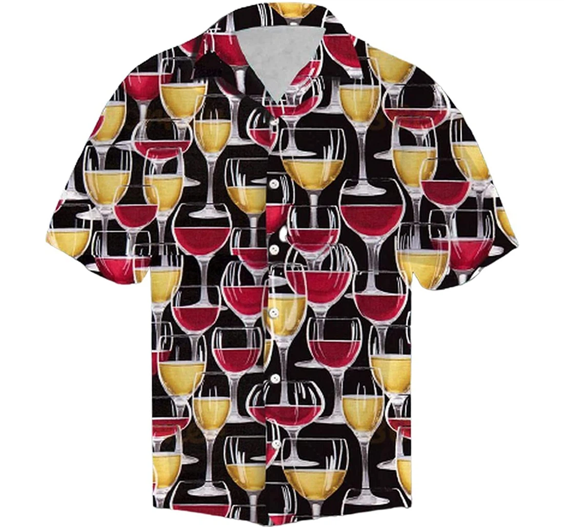 Personalized Wine Up Soft Beach Full Prints Hawaiian Shirt, Button Up Aloha Shirt For Men, Women