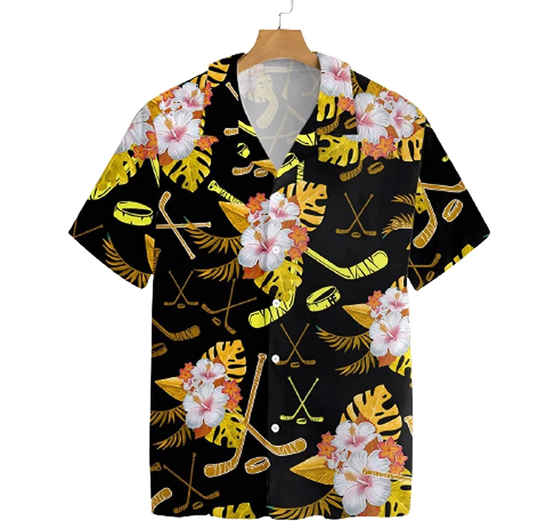 Personalized Hockey Shir, Soft Beach Full Prints Hawaiian Shirt, Button Up Aloha Shirt For Men, Women