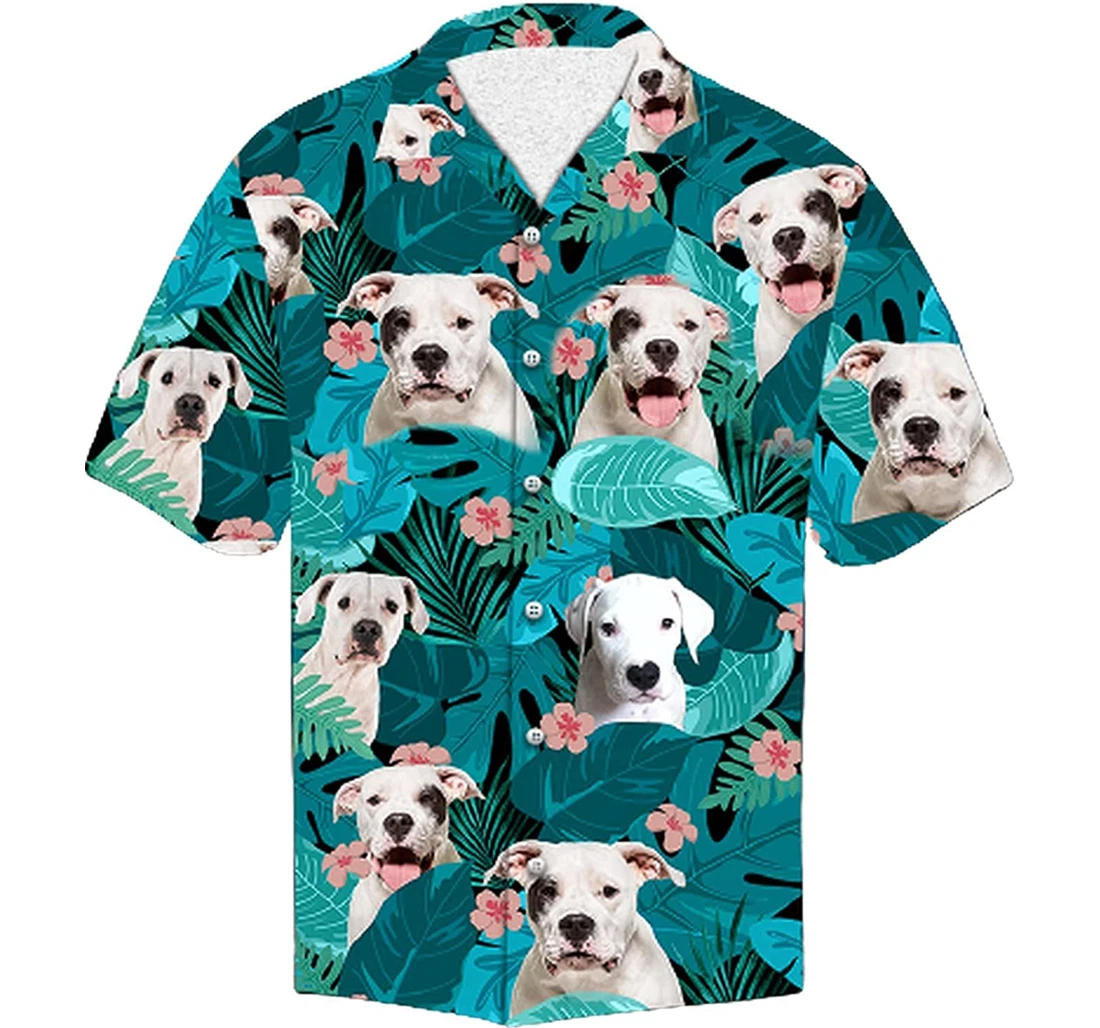Personalized Dogo Argentino Soft Beach Full Prints Hawaiian Shirt, Button Up Aloha Shirt For Men, Women