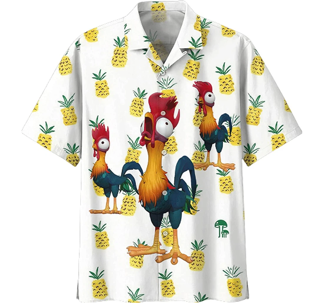 Personalized Chicken Soft Beach Full Prints Hawaiian Shirt, Button Up Aloha Shirt For Men, Women