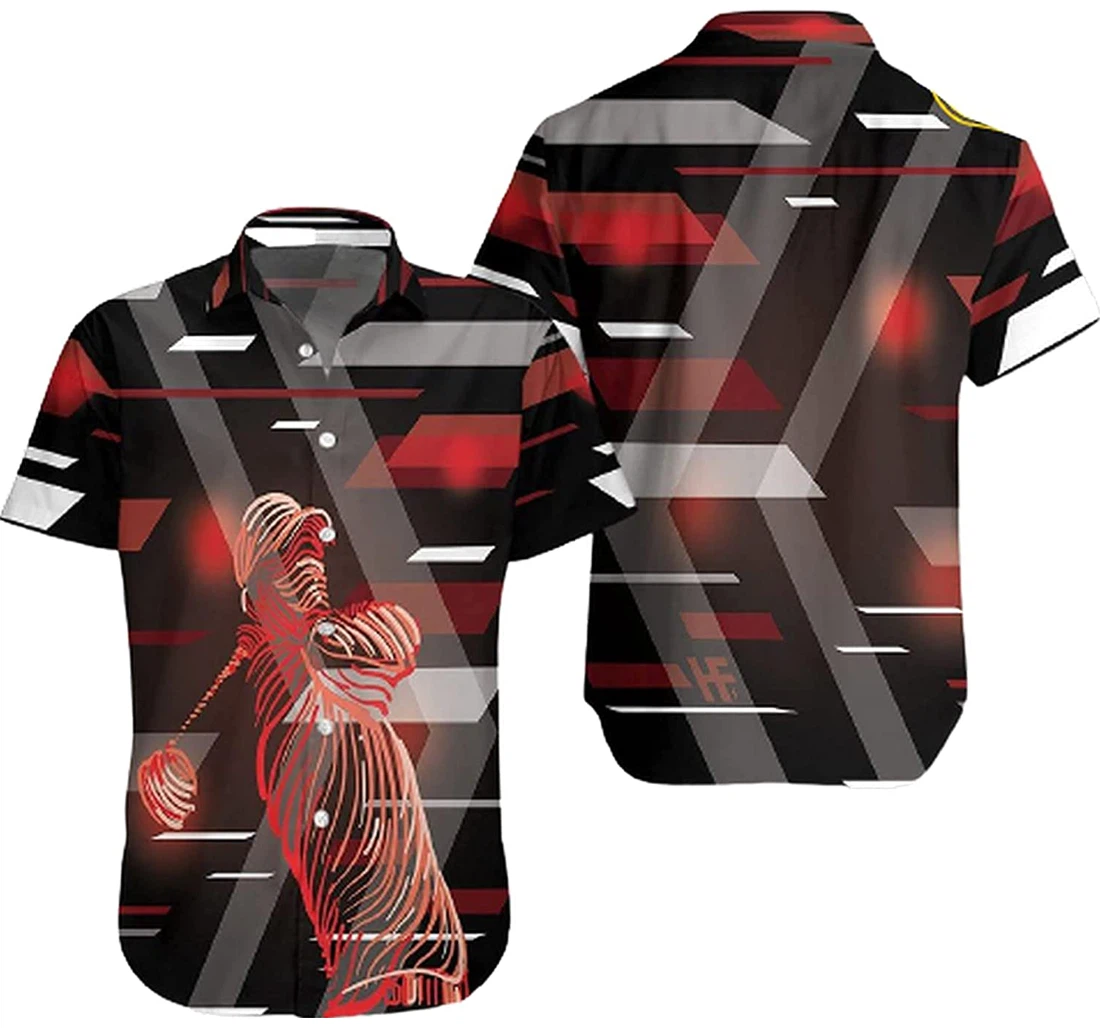 Personalized Digital Style Golf Players Soft Hawaiian Shirt, Button Up Aloha Shirt For Men, Women