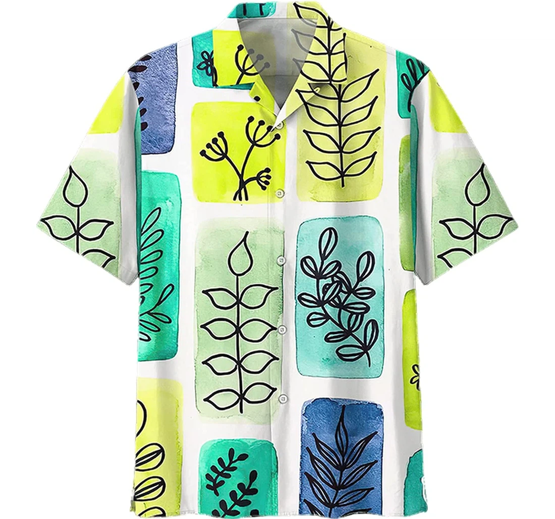 Personalized Botanical Soft Beach Full Prints Hawaiian Shirt, Button Up Aloha Shirt For Men, Women